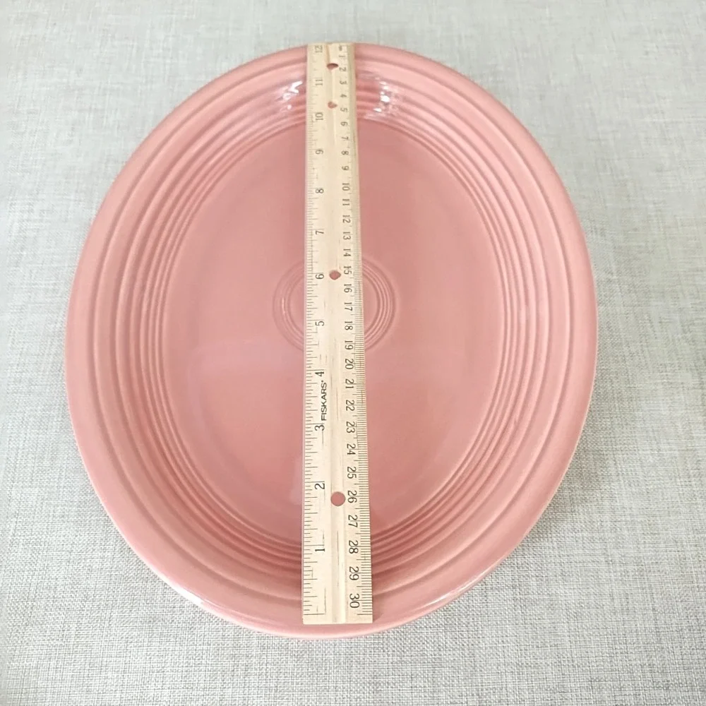 Vintage Fiesta Fiestaware Oval Serving Platter Rose 12-5/8